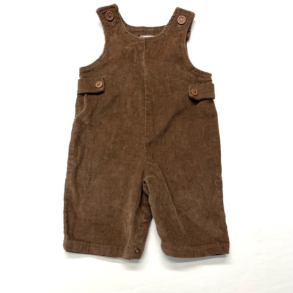 Chez Ami by Pasty Aiken Brown Corduroy Boys Romper - Picture 1 of 3